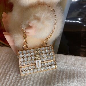 LABUBU, Gold and  Rhinestone Mini Purse